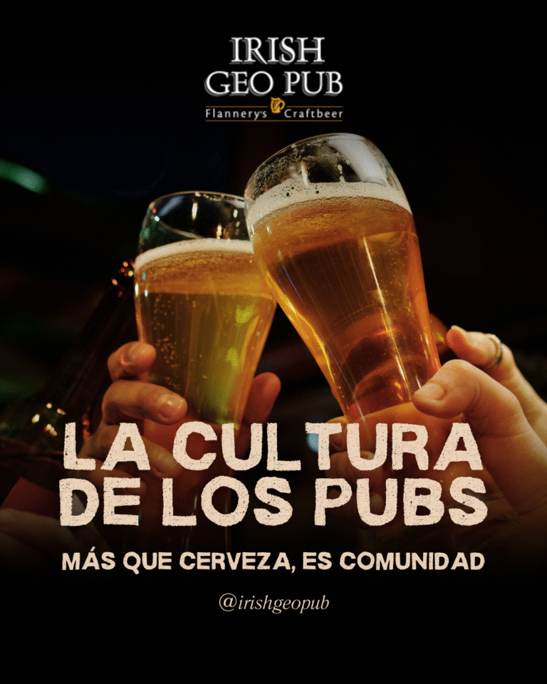 Interior de Irish Geo Pub, pub irlandés en Santiago con cerveza artesanal